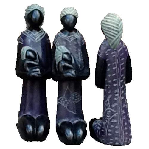 Purple Soapstone Mother & Child Sculpture