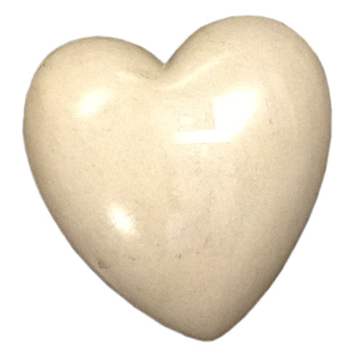White Soapstone Heart-0