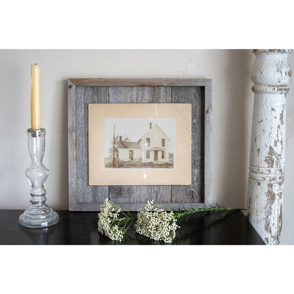 8x10 Rustic Weathered Grey Picture Frame with Plexiglass Holder