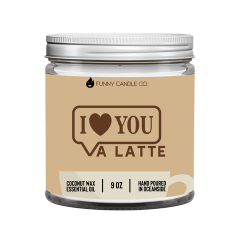 "I Love You A Latte" Coconut Wax Candle