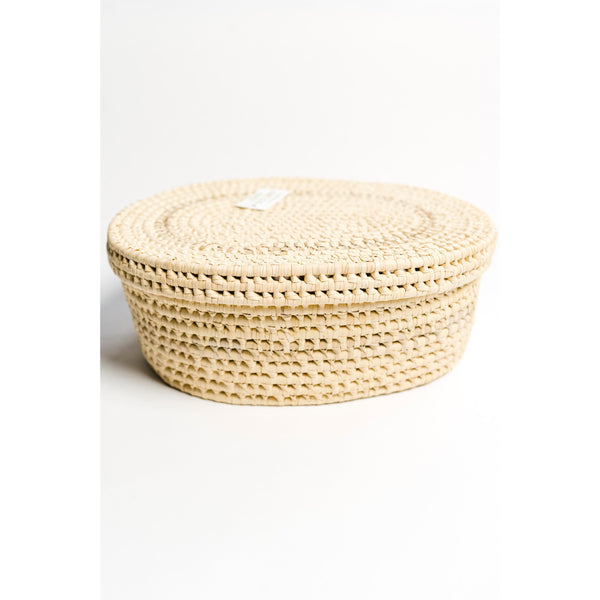 Oval Basket With Lid