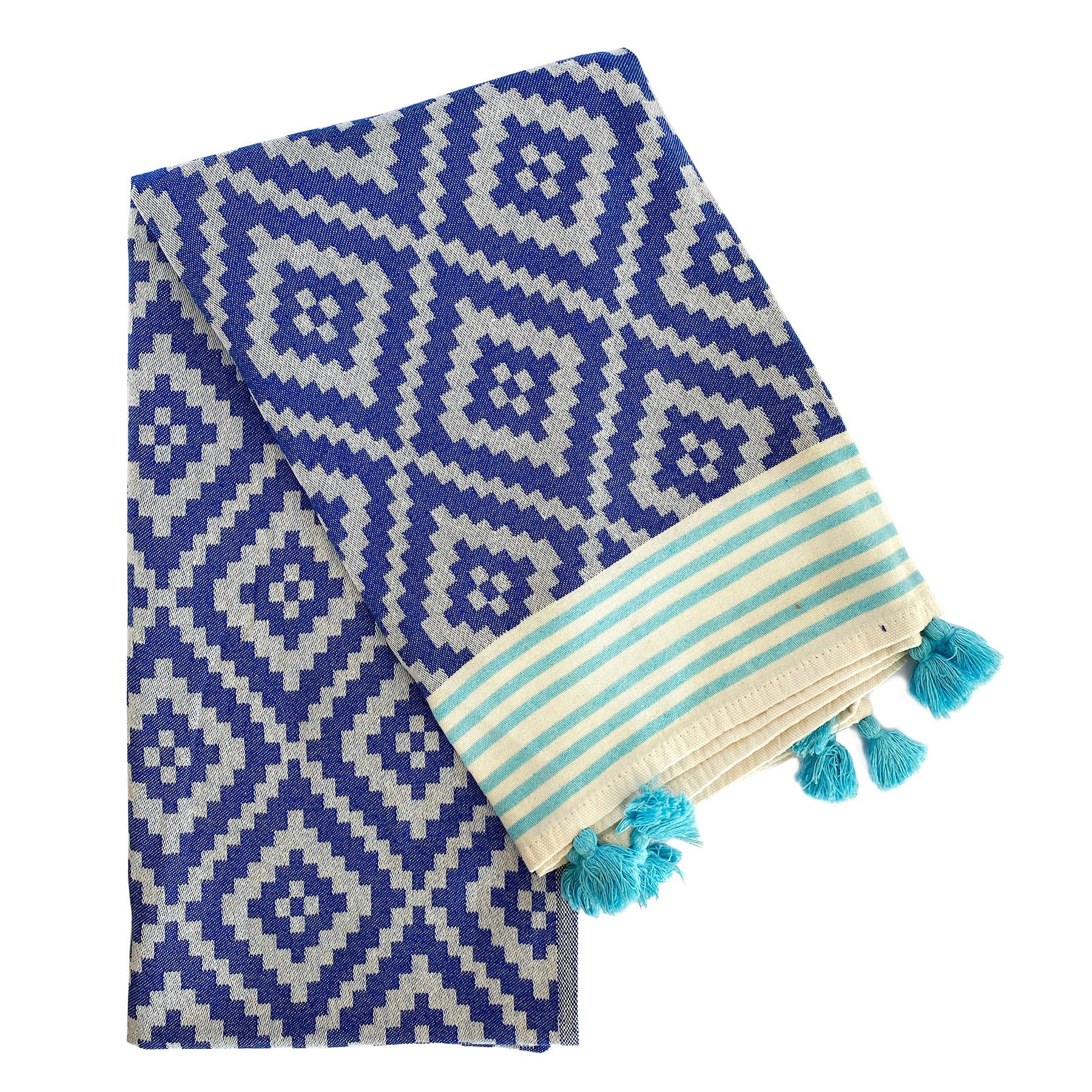 Merida Turkish Towel / Blanket - Blue-0