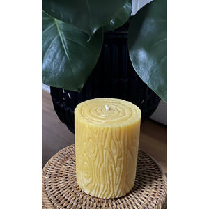 Beautiful Artistic Beeswax Candle – Wood