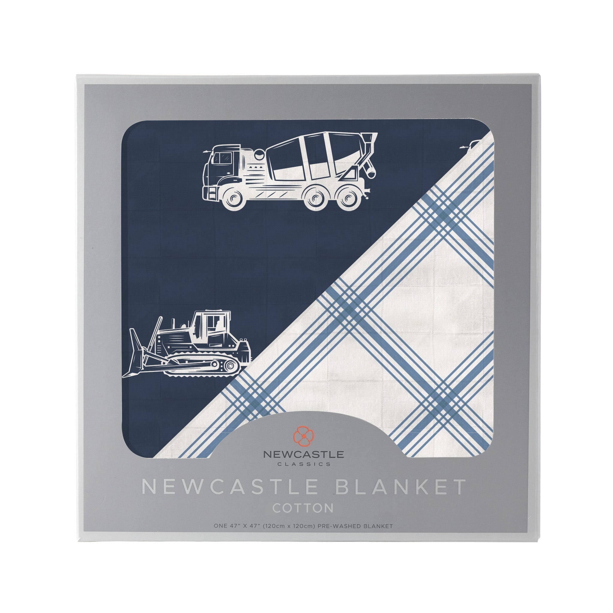 Things That Go and Buffalo Check Plaid Newcastle Blanket