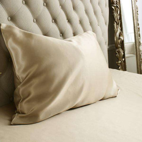 Silk Pillowcase with Envelope Closure - King - Beige-4