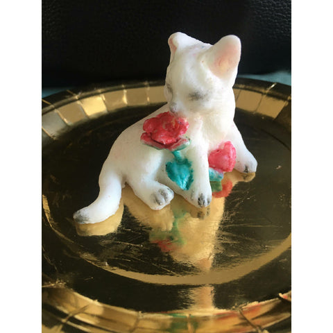 Cat Holding a Flower and Heart Soap