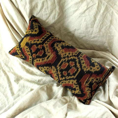 Handwoven Ikat Lumbar Pillow