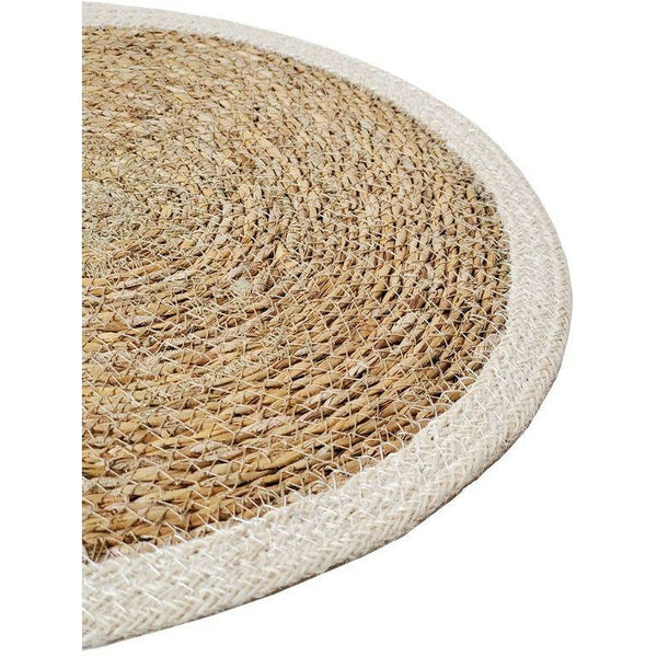 White Rimmed Seagrass Placemats (Set of 4)