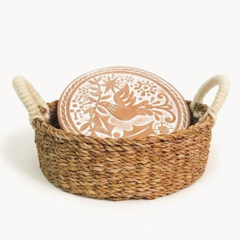 Bread Warmer & Basket - Bird Design Round