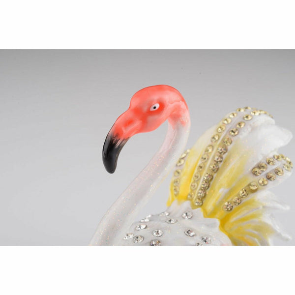 White Flamingo Trinket Box
