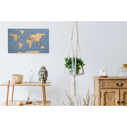 DROPSHIP | WC_CH_S - Charcoal Blue Travel Map - 24" x 14"-4