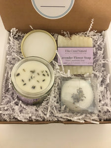 Lavender Flower Candle Gift Set-0