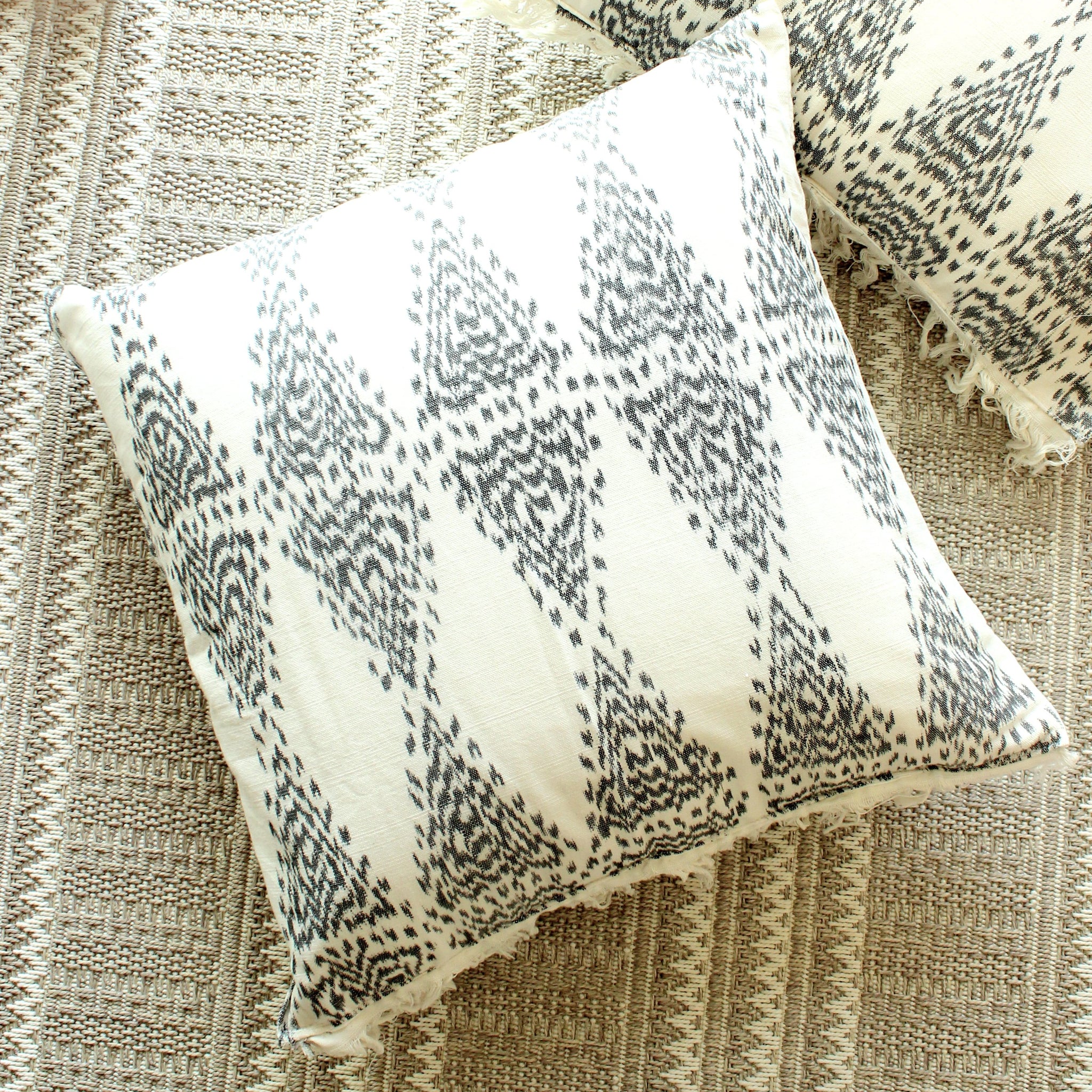 Javanese Traditional Handwoven Ikat Pillow Cover